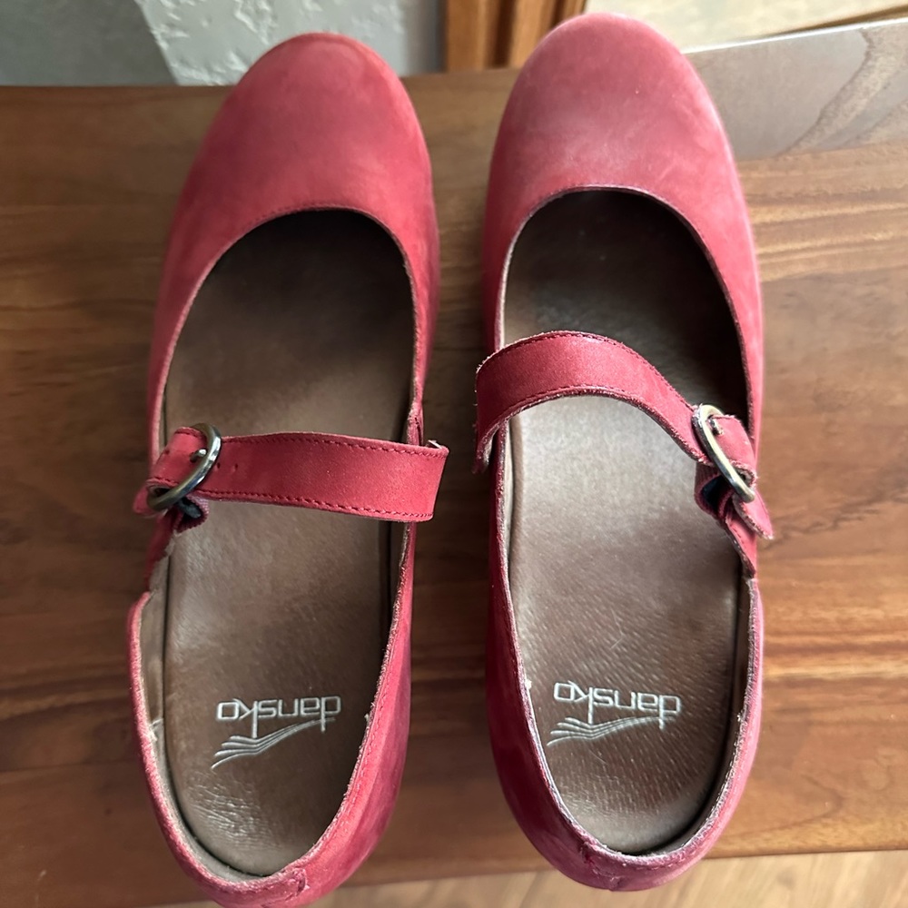 Red Dansko Mary Jane’s